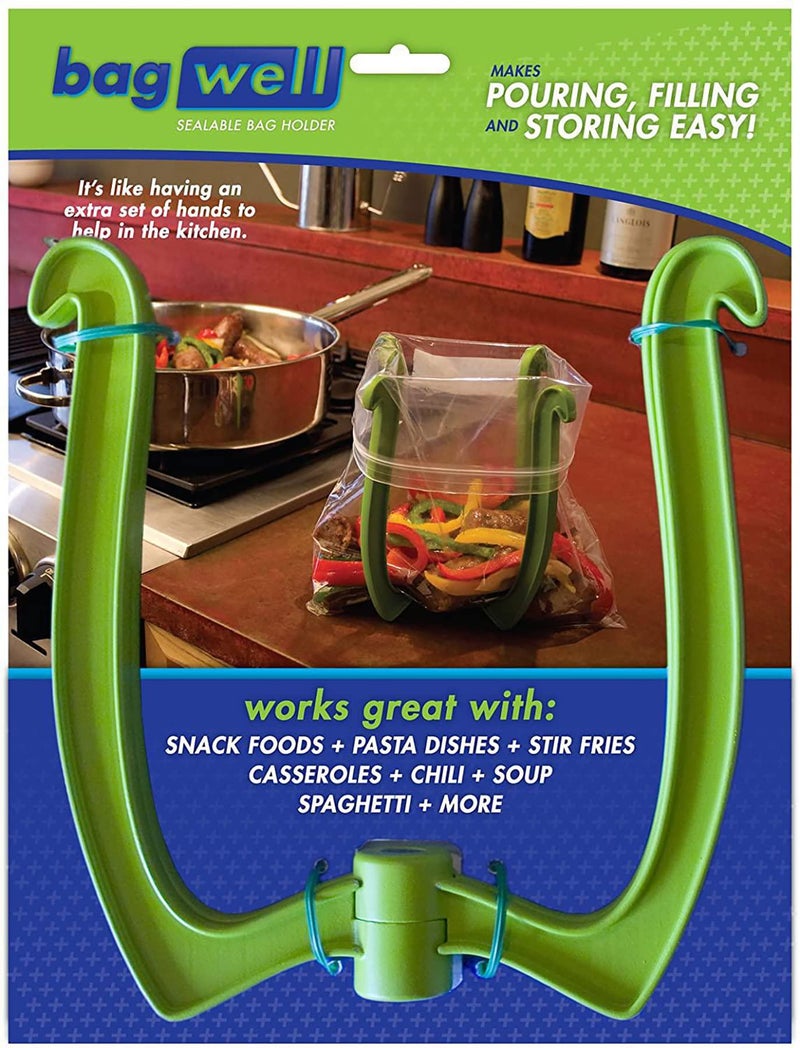 Bagwell Bag Well Sealable Bag Holder for 1 Gallon Size Food Storage Bags - Image 1